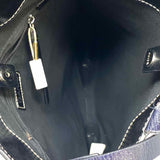 Ganni Black Logo Leather Tote