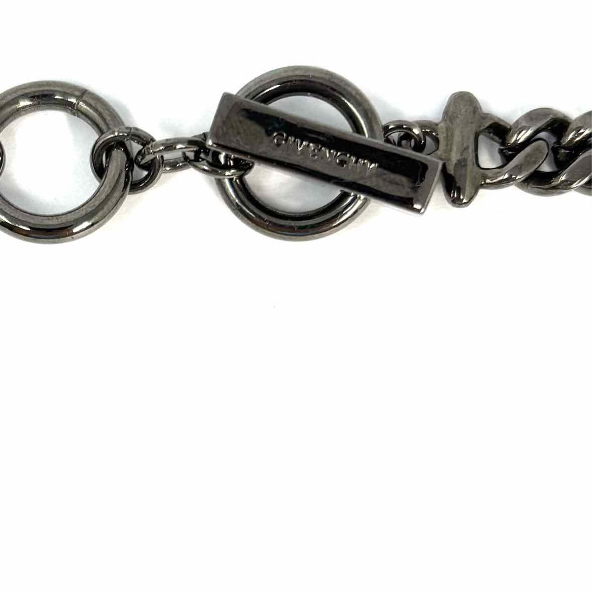 Givenchy Brown Gunmetal Beaded 18.5" Chain Necklace