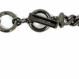 Givenchy Brown Gunmetal Beaded 18.5" Chain Necklace