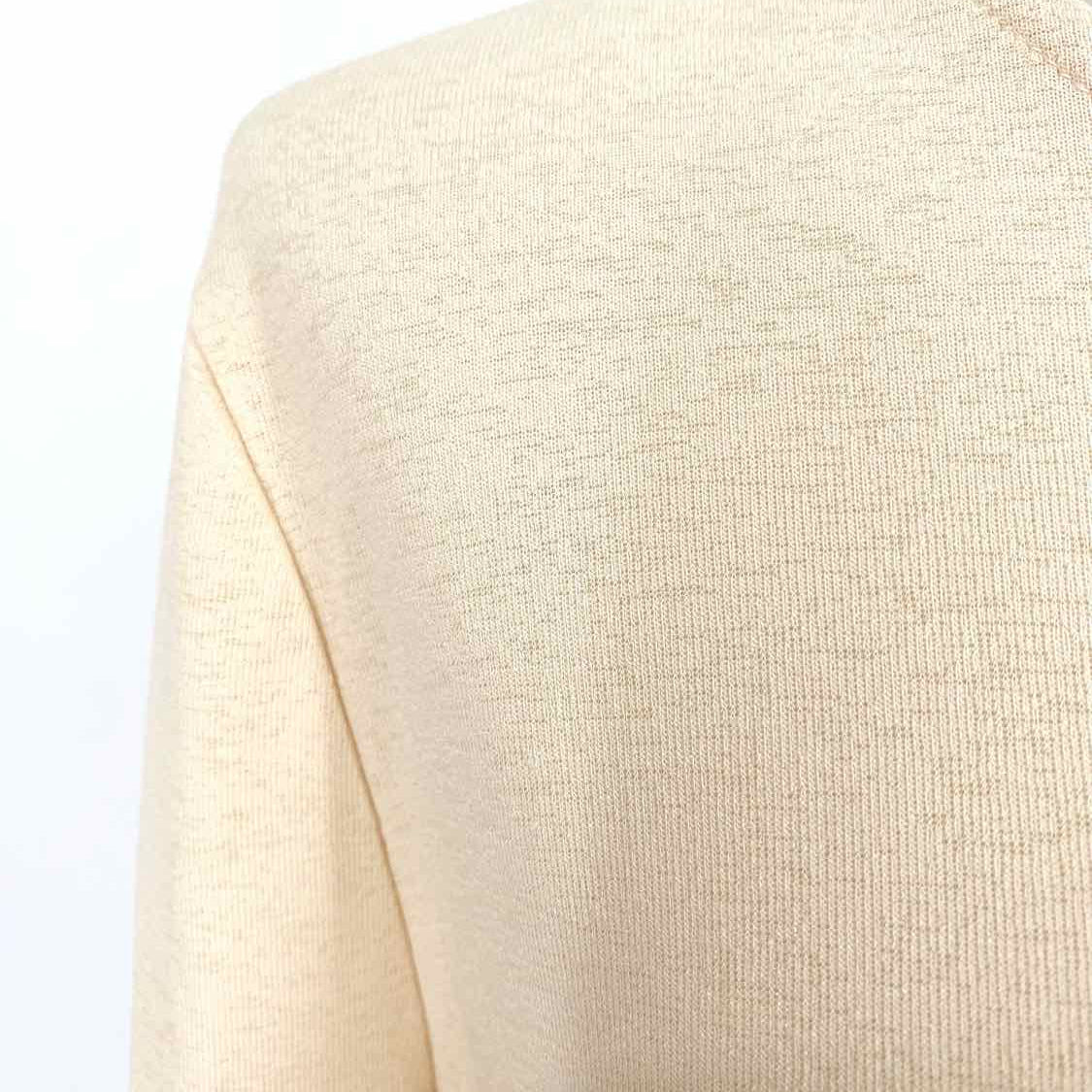 ASTR Women's Cream Size L Crew Neck Ruched Long Sleeve