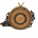 Wicker Brown Round ombre Crossbody