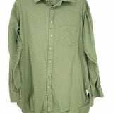 Thomas Pink Men's Green Size L Houndstooth Long Sleeve Button Down Shirt