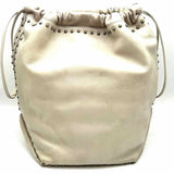Saint Laurent 2019 Star Teddy Off White Bucket Studded Leather Shoulder Bag