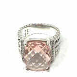 DAVID YURMAN Wheaton Collection .925 Sterling Silver Pink Faceted Morganite Ring