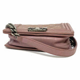Chanel 2015/16 Small Boy Bag Mauve Flap Studded Crossbody
