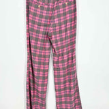 maeve Women's Pink Size 6 Wide Leg Plaid Pants
