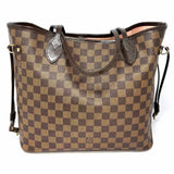 LOUIS VUITTON 2016 Neverfull MM Pink Interior Brown Damier Ebene Tote