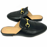 Quince Women's Black Size 8 Loafer Leather Horsebit Mules