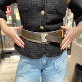 LOUIS VUITTON 2004 Ceinture Jogging Canvas Gray Black Damier Geant Waist Bag