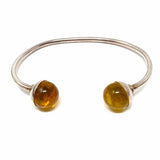 Estate .925 Sterling Silver Yellow Cuff 3" Bracelet