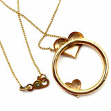 CIANI 14K Yellow Gold Pendant 18.5" Heart Necklace