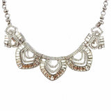 Brighton Silver tone Statement 22" Crystal Necklace