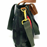 Ubuntu Commuter Safari Kuba Canvas Black Green Multi-Carry Heart Tote