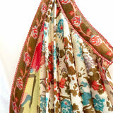 Joie Women's Blue Pink Size L Keyhole Silk Floral Sleeveless