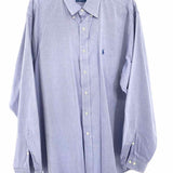 Ralph Lauren Men's Blue Sz XL Cotton Herringbone Made in Italy Long Sleeve Shirt