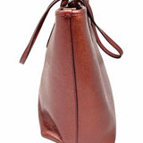Coach City Zip Red Metallic Leather Made in Philippines Tote