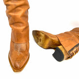 Freebird Jules Women's Caramel Size 8 Calf High Leather Covered LACE UP Boots