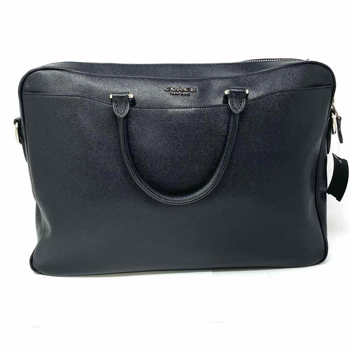 Coach Beckett Black Pebbled Leather Briefcase