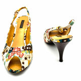 LOUIS VUITTON Azalee Women's Multi-Color Size 39/8.5 Peeptoe Flower Pumps