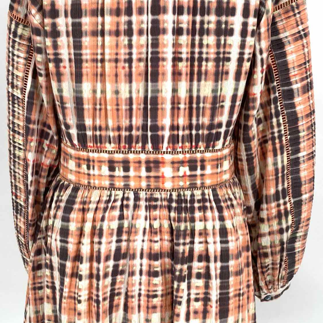 Joie Women's Multi-Color Size 8 Long Sleeve Cotton Tie Dye Dress