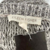 Eileen Fisher Women's Gray Size M Crochet Short Sleeve Top