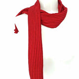 Red Tube 42" pleated Scarf