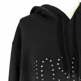 MOSCHINO Men's Black Size 46 Hooded Logo Sweatshirt