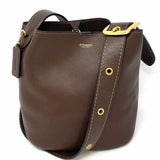Coach Bleeker Brown Crossbody Leather Bucket Bag