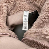 alo Foxy Sherpa Women's Baby Pink Size S Zip Plush Jacket