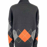 Holland Cooper Women's Black Size XS Mock Neck Knit Argyle Sweater