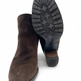 Paul Green Women's Brown Black Size 6.5 Block Heel Suede Bootie