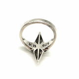 KING BABY size 7 925 Sterling Silver Spiked Skull Ring