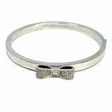 Kate Spade Stainless Steel Silver Bow Crystal Bracelet