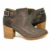 ALBERTO FERMANI Women's Taupe Size 38.5 Block Heel Leather Boots