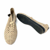 arche Women's Gray Size 41/11 Suede Laser Cut Flats