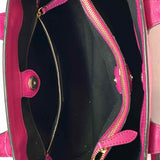 Burberry Banner Magenta Pebbled Leather Tote