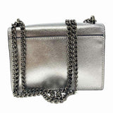 Kate Spade Cameron Street Hazel Silver Flap Metallic Saffiano Leather Crossbody