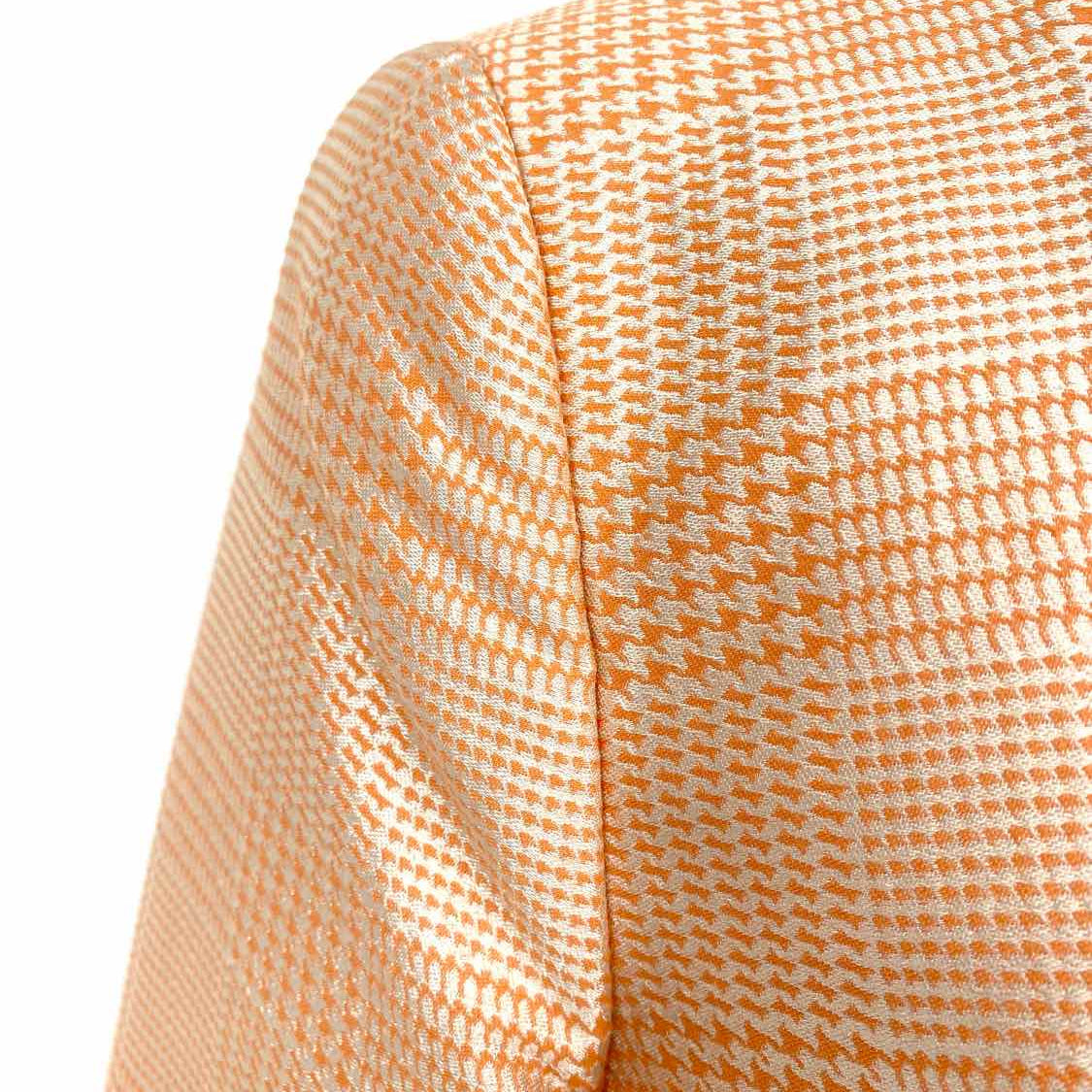 Armani Collezioni Women's Orange Size 8/S Madarin Houndstooth Blazer