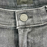 Mother High Waisted Rascal Women's Dark Gray Size 32/14 Straight Raw Hem Jeans