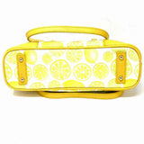 Dooney & Bourke Coated Canvas Yellow Zip Top Lemon Tote