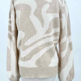 The Cashmere Project Women's White Beige Size M balloon sleeve Cashmere Sweater