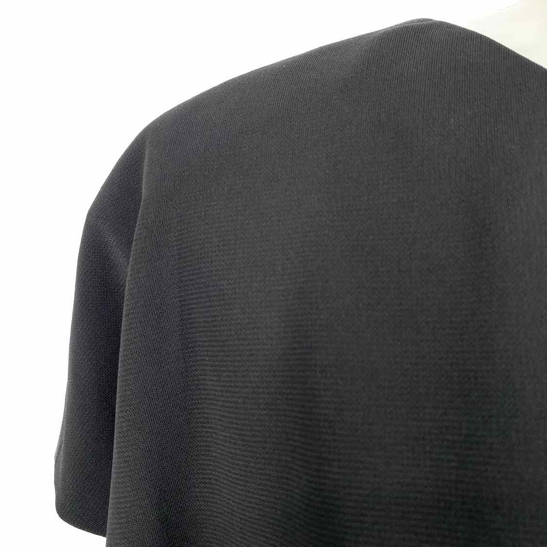 teri JON Women's Black Size 14/L Cap Sleeve Scoop Neck Dress