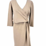 Armani Collezioni Women's Gray Size 8 Faux Wrap Dress