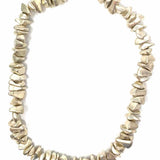 Metal Silver tone Beaded 22" Abstract Necklace