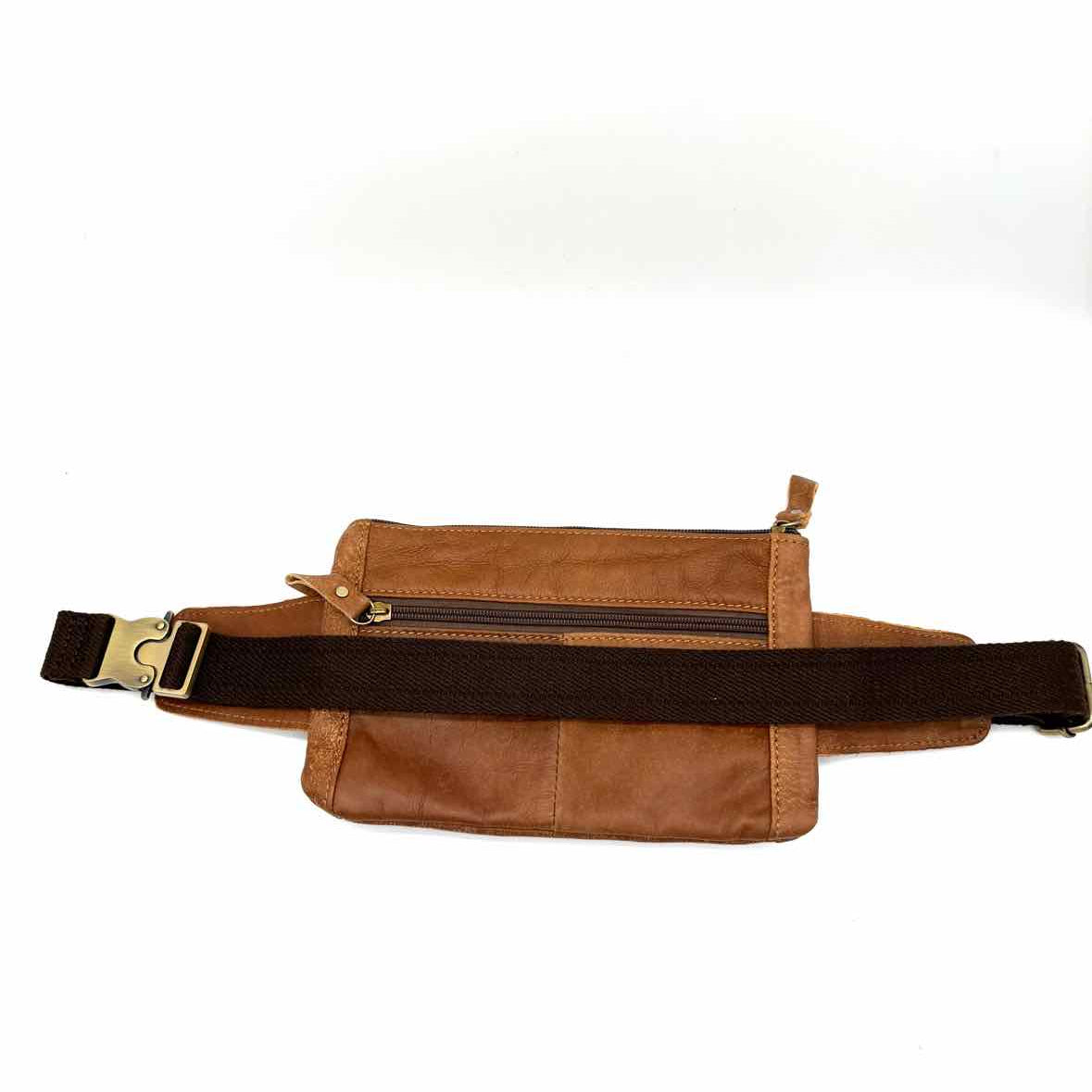 Hands Free People Brown Rectangle Leather Waist Bag