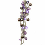 Statement Purple Cascading 5" Purple Gem Earrings