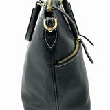 Dooney & Bourke Black Top Handle Pebbled Leather Satchel