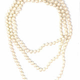 Statement White 72" Faux Pearl Necklace
