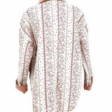Free People Alexie Women's White Pink Size M Button Down Paisley Jacket