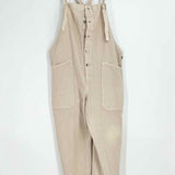 MNG Women's Beige Size M Button Down Denim Overalls